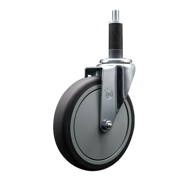 6'' Thermoplastic Rubber Wheel Swivel 1'' Expanding Stem Caster